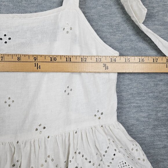 Madewell Women’s Lighthouse Rosalie Tie-strap Geo Eyelet Tank Top Sz XS - Picture 6 of 8